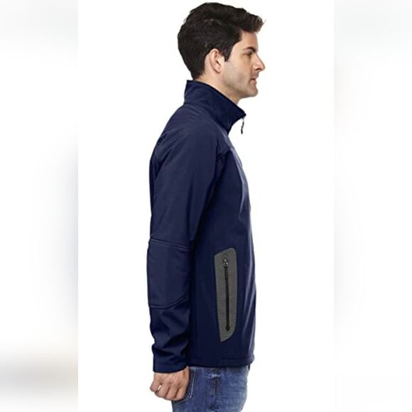 NWT Soft Shell Technical Jacket Navy Blue Large - Picture 3 of 15